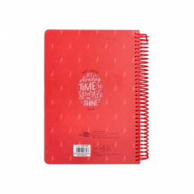 Agenda escolar liderpapel año 24 - 25 escolar basic rojo día página a5