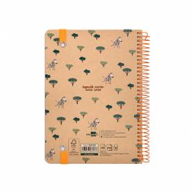 Agenda escolar liderpapel año 24 - 25 escolar classic zebra día página a5 papel fsc banda elastica