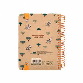 Agenda escolar liderpapel año 24 - 25 escolar classic zebra día página a6 tetra