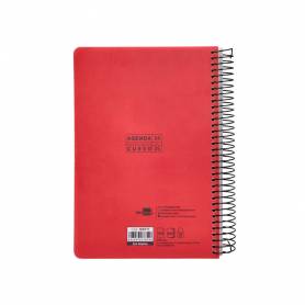 Agenda escolar liderpapel año 24 - 25 curso basic rojo día página a5