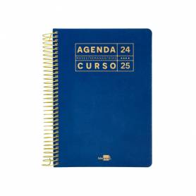 Agenda escolar liderpapel año 24 - 25 curso basic azul semana vista a5