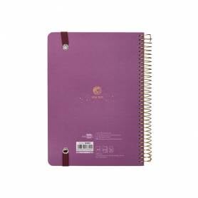 Agenda escolar liderpapel año 24 - 25 curso classic lines morado día página a5