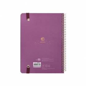 Agenda escolar liderpapel año 24 - 25 curso classic lines morado 2 días página a5