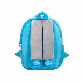 Cartera preescolar liderpapel mochila infantil peluche tiburon 260x100x240 mm