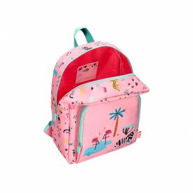 Cartera escolar liderpapel moc hila infantil safari diseño cebra rosa 330x100x250 mm