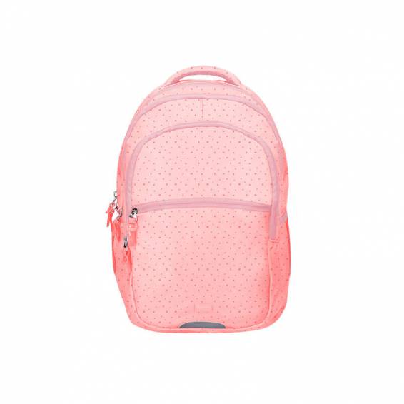 Cartera escolar liderpapel moc hila multibolsillo diseño rosa 450x145x300 mm