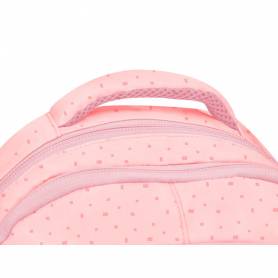 Cartera escolar liderpapel moc hila multibolsillo diseño rosa 450x145x300 mm