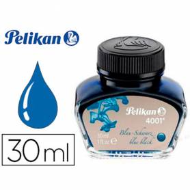 Tinta estilografica pelikan 4001 negro/azul bote 30 ml