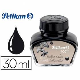 Tinta estilografica pelikan 4001 negro brillante bote 30 ml