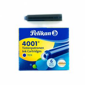 Tinta para plumas pelikan azul real caja 6 cartuchos