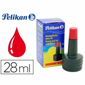 Tinta tampon pelikan rojo bote de 28 ml