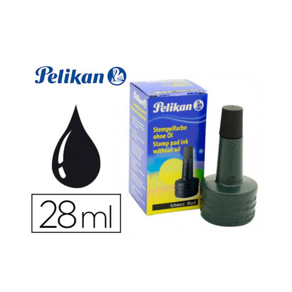 Tinta tampon pelikan negro bote 28 ml