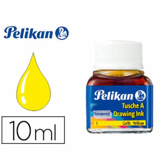 Tinta china pelikan amarillo bote de 10 ml