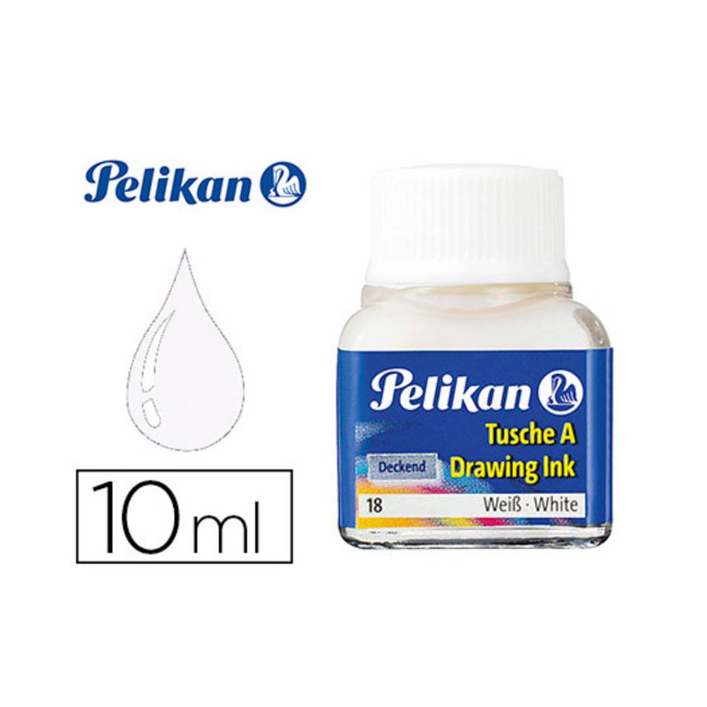 Tinta china pelikan blanco bote de 10 ml