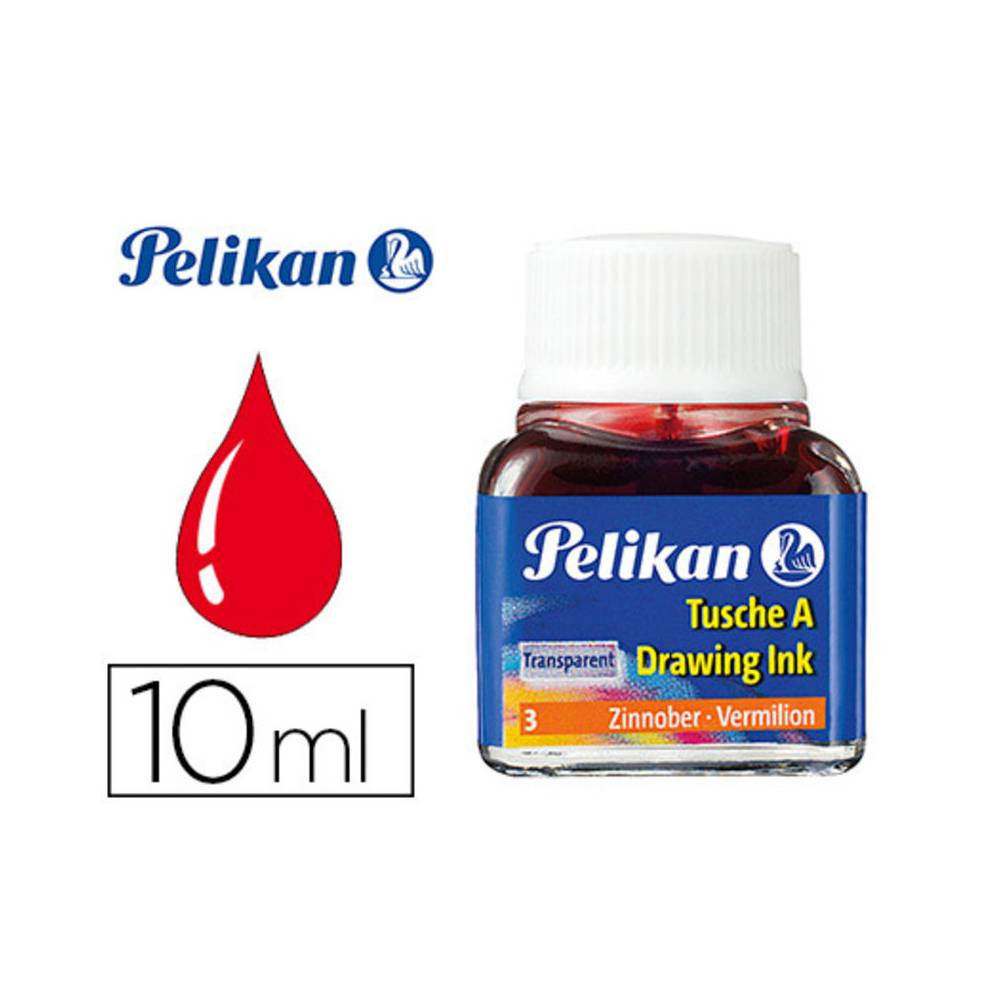 Tinta china pelikan bermellon bote de 10 ml