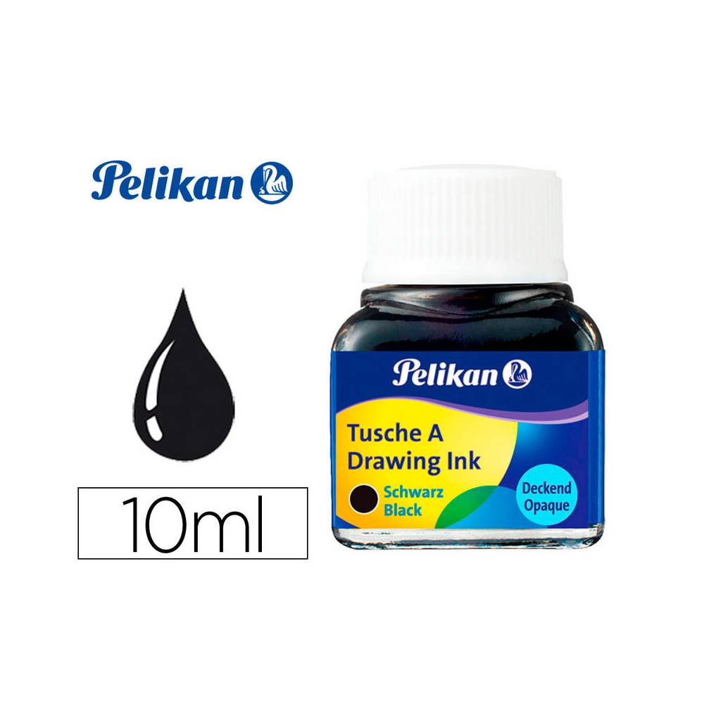 Tinta china pelikan negra bote de 10 ml