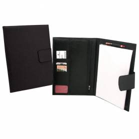 Carpeta portafolios q-connect artesania polipiel con solapa 346x250x25 mm fabricada en ubrique