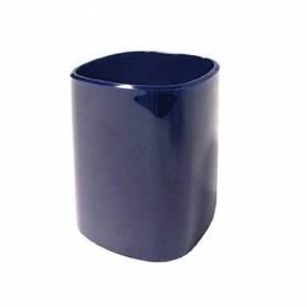 Cubilete portalapices q-connect azul opaco plastico diametro 80 mm alto 103 mm