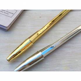 Boligrafo bic cristal celebration oro tinta azul unidad