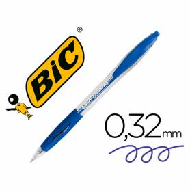 Boligrafo bic atlantis azul retractil tinta aceite punta de 1 mm