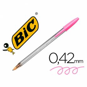 Boligrafo bic cristal fun rosa punta 1,6 mm