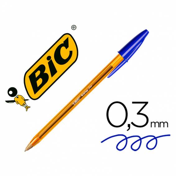 Boligrafo bic cristal punta fina azul