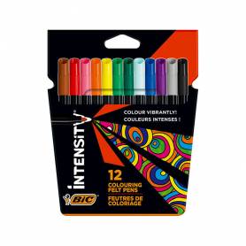 Rotulador bic intensity estuche de 12 colores surtidos