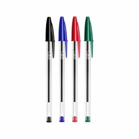 Boligrafo bic cristal mega tubo 16+4 unidades colores surtidos 8 azules / 5 negros / 4 rojos/ 3 verdes