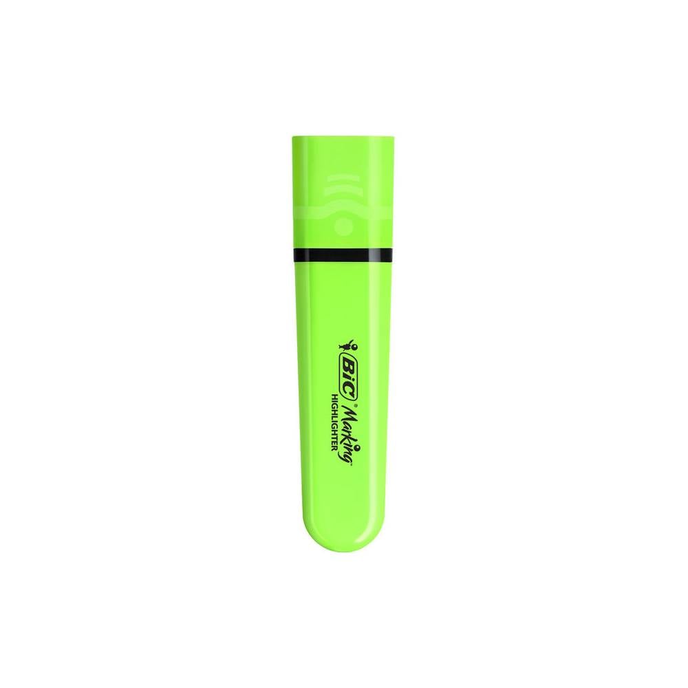 Rotulador bic flat fluorescente verde neon caja de 12 unidades