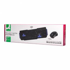 Set teclado y raton q-connect inalambrico compatible windows color negro - KF10077