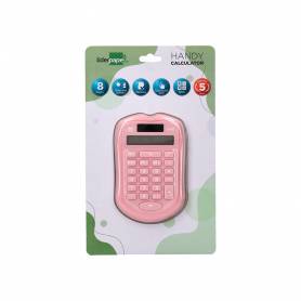 Calculadora liderpapel bolsillo xf41 8 digitos solar y pilas color rosa 94x59,5x10,5mm - XF41