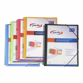 Carpeta pardo escaparate con espiral 40 fundas folio personalizable color lila - 844005