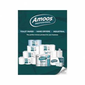 Papel secamanos amoos industrial 2 capas 32g m2 blanco 90 mt paquete de 6 rollos - J629011