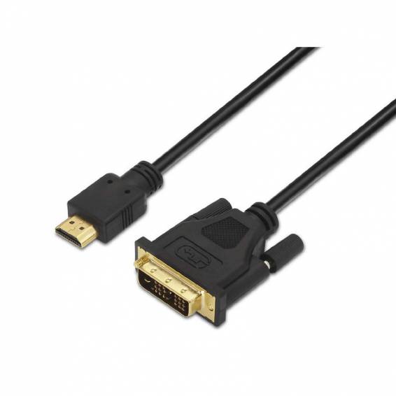 Cable aisens dvi a hdmi dvi18+1 m-hdmi a m full hd color negro longitud 1,8 m - A117-0090