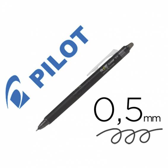 Boligrafo pilot frixion point clicker borrable 0,5 mm negro - NFPCN