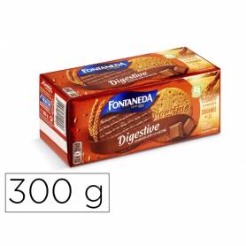 Galleta fontaneda digestive chocolate con leche fibra caja de 300 gr - 45092