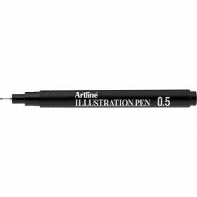 Rotulador artline calibrado micrometrico negro illustration pen ek-285iln punta poliacetal 0,5mm - EK-285ILN