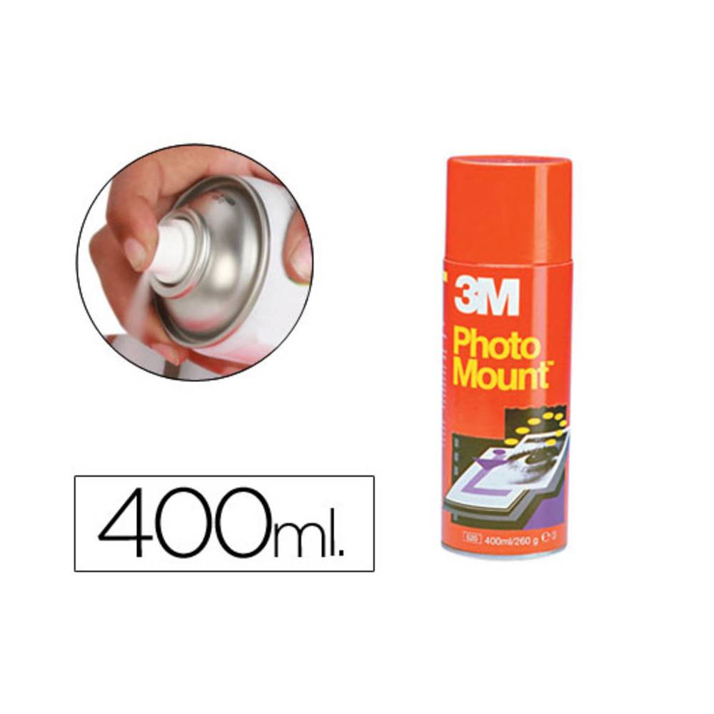 Pegamento 3m spray photo mount adhesivo permanente bote de 400 ml