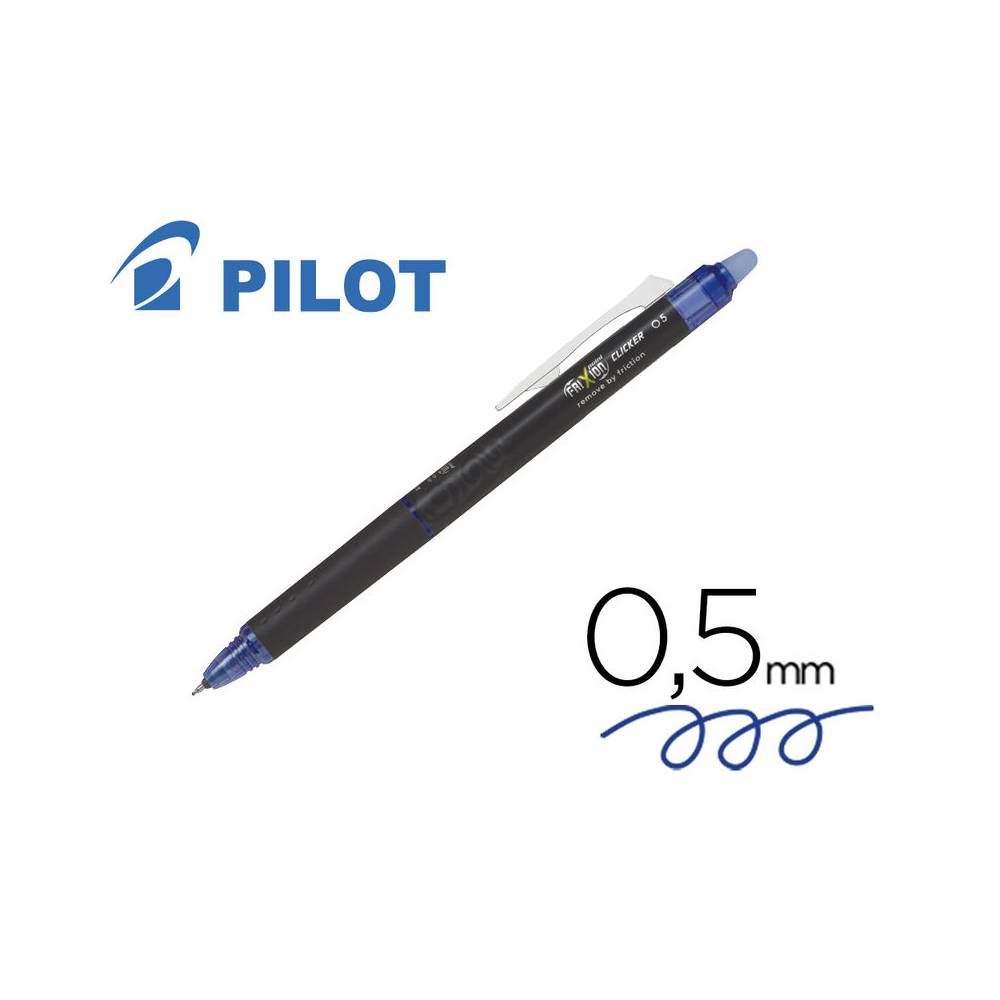 Boligrafo pilot frixion point clicker borrable 0,5 mm azul - NFPCA