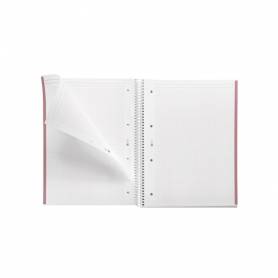 Cuaderno espiral miquelrius notebook emotions rose dust tapa forrada din a4 microperforado 80 hojas 90 - MR46935