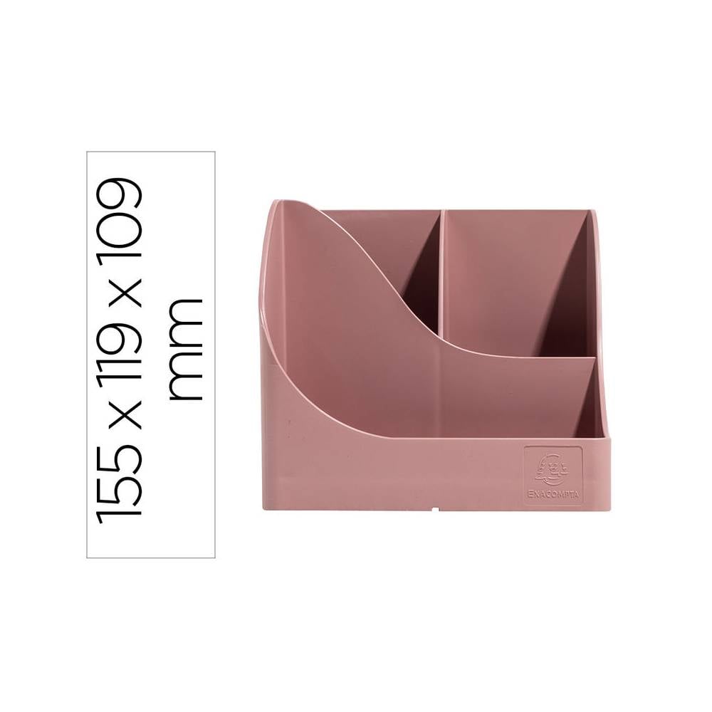 Organizador de sobremesa exacompta skandi color rosa viejo 155x119x109 mm - 69538D