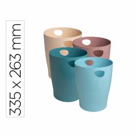 Papelera plastico exacompta ecobin skandi reciclada 15 l colores surtidos 335x263 mm - 453606D