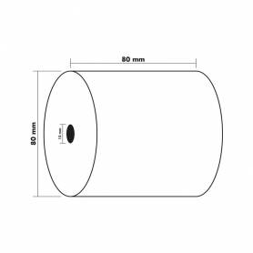 Rollo sumadora exacompta termico 80x80 mm 48 g m2 sin bpa - 43706SE