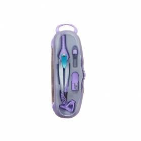 Compas liderpapel lock device con adaptador universal y tubo de minas color violeta - MP25