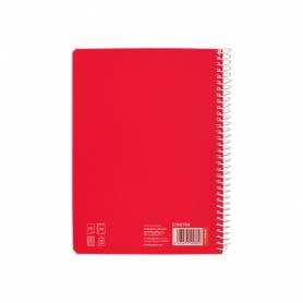 Cuaderno espiral liderpapel di n a5 pautaguia tapa blanda 40h 75 gr cuadro pautado 5mm color rojo - BC122