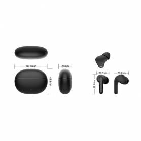 Auricular daewoo tws in-ear bluetooth 5.3 con estuche de carga usb tipo-c autonomia 6 horas color negro - DW2004