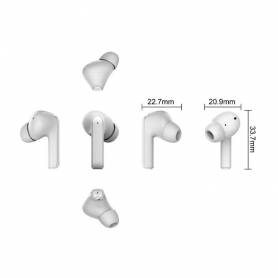 Auricular daewoo tws in-ear bluetooth 5.3 con estuche de carga usb tipo-c autonomia 6 horas color blanco - DW2005