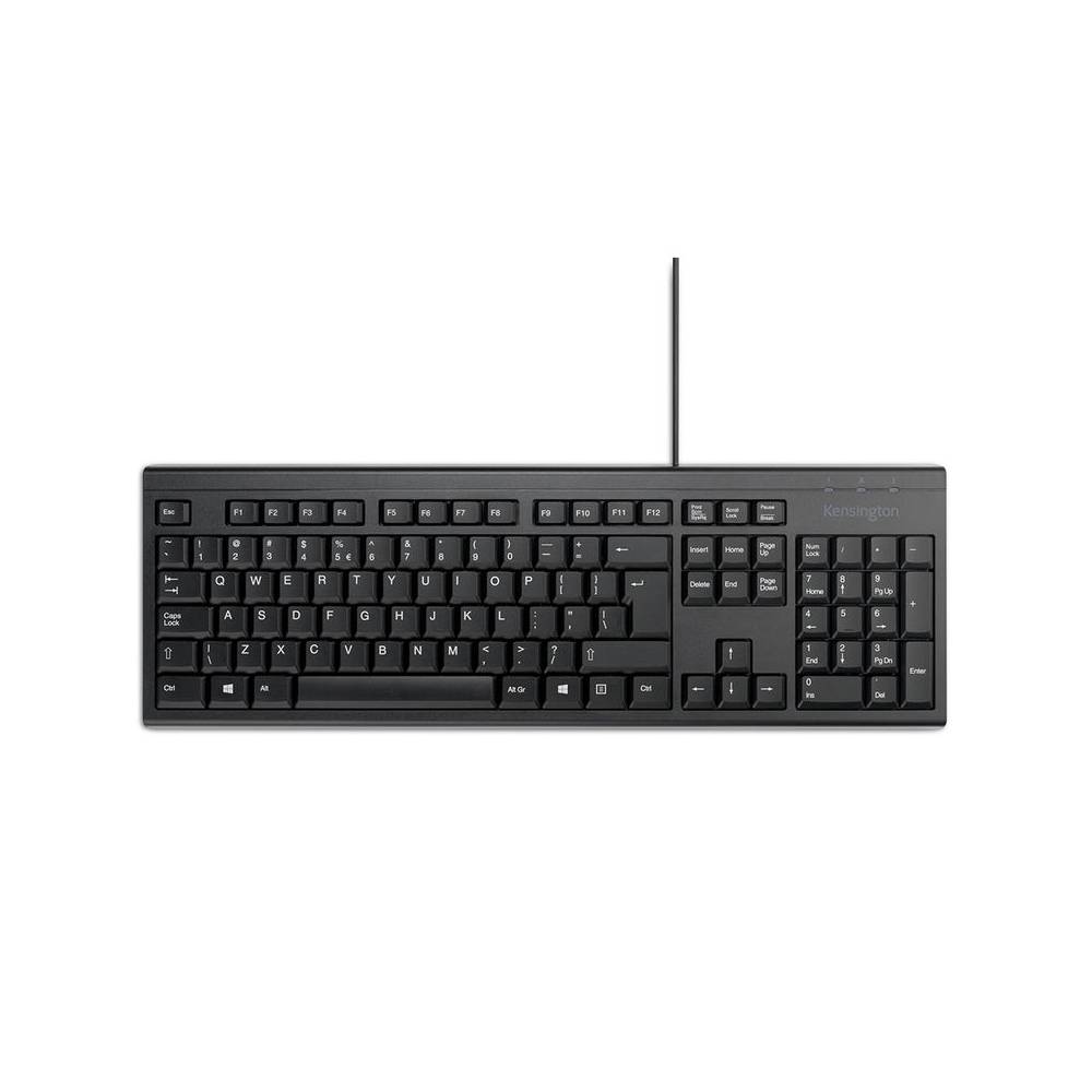 Teclado kensington kb100 eq con cable 2400 dpi usb-a color negro - K63727ES