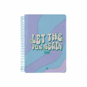 Agenda espiral liderpapel zant e a5 2025 día página color azul papel 70 gr - 