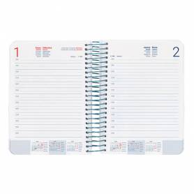 Agenda espiral liderpapel sant orini a6 2025 día página street view papel 60 gr - 